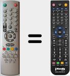 Replacement remote control for RC2240 (20216219)