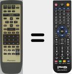Replacement remote control for XXD3032