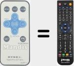 Replacement remote control for DX-DPF7-10