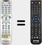 Replacement remote control for MVISION001