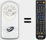 Télécommande pour remplacer REMCON1711