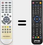 Replacement remote control for REMCON2070