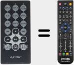 Replacement remote control for AXI001