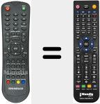 Replacement remote control for REMCON1169