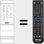 Replacement remote control for RC51