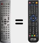 Replacement remote control for TVD1401