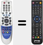 Replacement remote control for TM 5000 SERIES-1