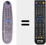 T&eacute;l&eacute;commande pour remplacer RC141 (5T1187F)