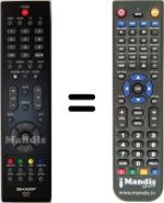 Replacement remote control Sharp SEC14419