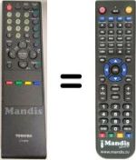 Télécommande équivalente Toshiba SEC14266