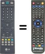 Télécommande équivalente LG HVS568786