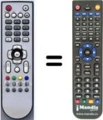 Télécommande équivalente HVS54837