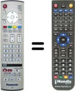 Télécommande équivalente Panasonic HVS54992