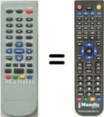 Télécommande équivalente HVS54965