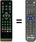Télécommande équivalente HVS53462