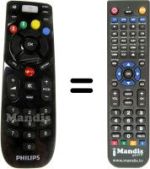 Télécommande équivalente Philips HVS57261