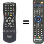 Télécommande équivalente Philips HVS54060