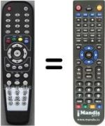 Télécommande équivalente HVS54927