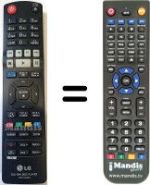Télécommande équivalente LG HVS59054