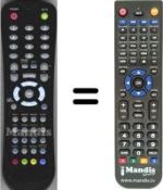 Télécommande équivalente HVS57628