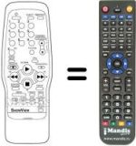 Télécommande équivalente Bush VCR 871 NVP