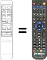 Télécommande équivalente Amstrad TVR 2