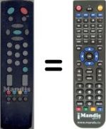 Télécommande équivalente Vestel 8270