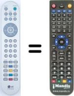 Télécommande équivalente LG 15 LC 1R