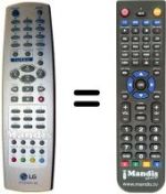 Télécommande équivalente LG RZ 29FA34 RB