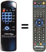 Télécommande équivalente 7000 PLUS