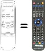 Télécommande équivalente 97P1R2BU02