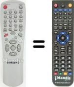 Télécommande équivalente Samsung SV-430 F