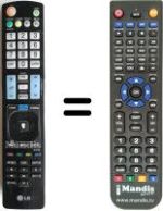 Télécommande équivalente LG 55 LW 450