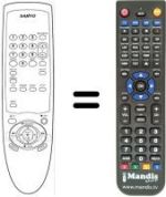 Télécommande équivalente Sanyo VHR-M290 EV