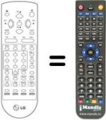 Télécommande équivalente LG CB 21T43 TG