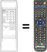 Replacement remote control DUAL-TEC CHASSIS TV 6