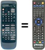 Télécommande équivalente Pioneer SD T50W1