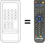 Replacement remote control Multitech TVC 16 PROG