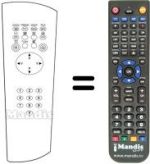 Replacement remote control TELEGAZI ISTG70S4490