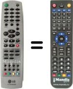 Télécommande équivalente LG KE 21 P 34T