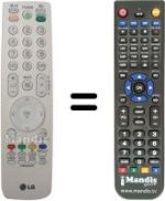 Télécommande équivalente LG 19 LU 5000