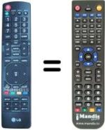 Télécommande équivalente LG 26 LE 3308