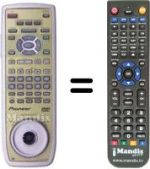 Télécommande équivalente CU-DV 025