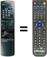 Télécommande équivalente Aiwa HV-FX700