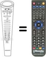 Télécommande équivalente NordMende V 1444 SV