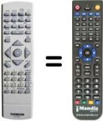 Télécommande équivalente RCT 195 DB1