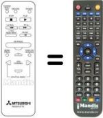 Télécommande équivalente RM 531521-57404