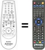 Télécommande équivalente RM 531V-59403