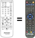 Télécommande équivalente RM M58-53002