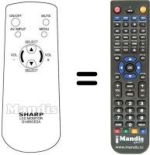 Replacement remote control Sharp LC 121 M2E